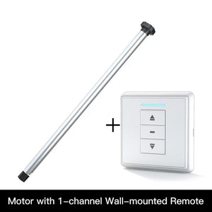 Rechargeable Tubular Roller Blind Motor with RF433 Remote Control – Battery-Powered Smart Motor for Roller Shades, Electric Window Blinds, Automatic Shutter System (Compatible with 28-45mm Tubes)