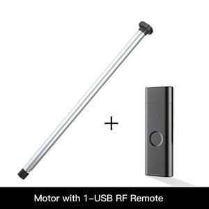 Rechargeable Tubular Roller Blind Motor with RF433 Remote Control – Battery-Powered Smart Motor for Roller Shades, Electric Window Blinds, Automatic Shutter System (Compatible with 28-45mm Tubes)