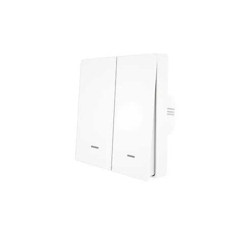 WiFi RF433 Smart Light Switch, 2-Way Multi-Control, No Neutral Wire Required, Compatible with Alexa & Google Home, Remote Control & App Control, EU Standard