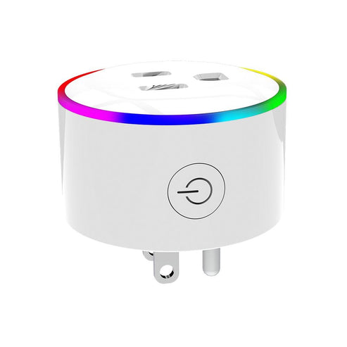 WiFi Smart Plug Outlet, Smart Power Socket with Energy Monitoring & RGB Light, Works with Alexa & Google Home, Wireless Remote Control, Timer & Schedule, No Hub Required, 2.4GHz WiFi Only (15A/1800W)