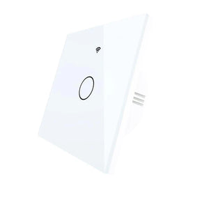 WiFi Smart Light Switch, RF433 Wall Touch Switch - No Neutral Wire Required, Single Pole, 220V EU Standard, Compatible with Alexa/Google Home, Remote Control & App Control