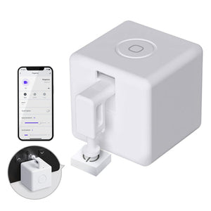 MOES Bluetooth Smart Fingerbot Plus - Wireless Touch Button Switch Bot, Remote ON/OFF Control for Lights, Appliances, Smart Home Devices, No Wiring Needed, Works with Alexa & Google Home
