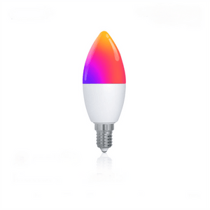 Tuya Matter Smart Bulb E14, RGB+CCT Color Changing (2700K-6500K), WiFi & Matter Compatible, Works with Alexa/Google/HomeKit, Dimmable Candle LED Light, Voice & App Control, 5W 16 Million Colors