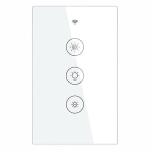 WiFi Dimmer Switch & RF433 Smart Light Switch - Glass Touch Panel with LED Indicator, Compatible with Alexa/Google Home, No Hub Required, for Dimmable LED Lights (Neutral Wire Required)