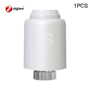 Tuya Zigbee Smart Thermostatic Radiator Valve TRV 601 - Programmable Heating Thermostat with Remote Control, Works with Alexa/Google Home, Energy Saving, Easy Install