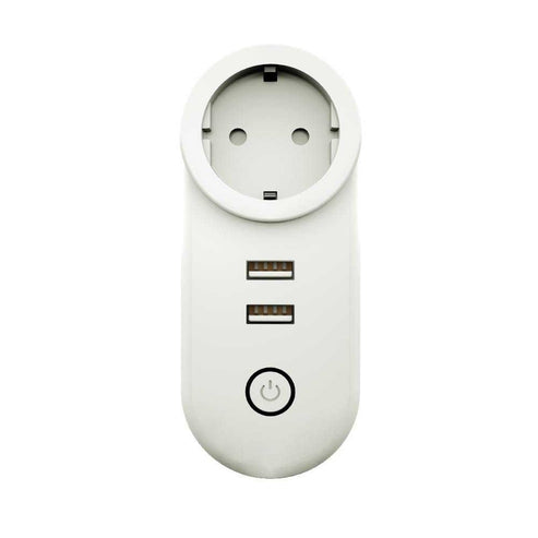 ZigBee 3.0 Smart Plug with Dual USB Ports | Wireless Socket with 2MQTT Setup | Works with Alexa/Google Home/SmartThings | Hub Required | Energy Monitoring | 15A/3680W | White