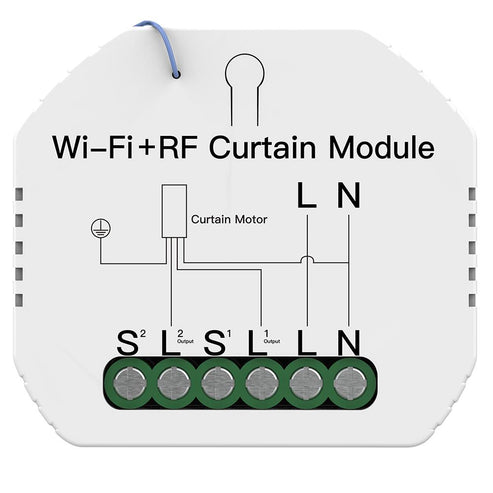 WiFi & RF433 Smart Curtain Switch Module - DIY Automation for Electric Motorized Roller Blinds/Shutters - Works with Alexa, Google Home & Smart Life App - Timer & Remote Control - No Hub Required