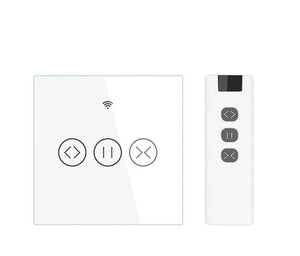 MOES ZigBee Curtain Switch Smart Touch – RF433 Roller Blinds & Shutter Switch, Works with Alexa/Google Home, SmartThings, Hub Required, Timer & Remote Control, Neutral Wire Required, EU Version