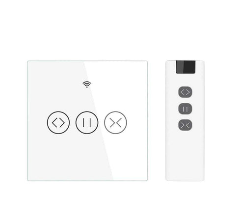 MOES ZigBee Curtain Switch Smart Touch – RF433 Roller Blinds & Shutter Switch, Works with Alexa/Google Home, SmartThings, Hub Required, Timer & Remote Control, Neutral Wire Required, EU Version