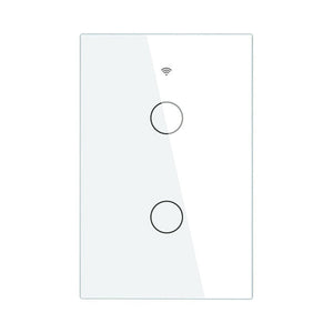 Glass Switch Panel Cover - 1/2/3/4 Gang Wall Plate - US & EU Version (Panel Only, No Switch Included) - Tempered Glass Wall Plate for Light Switches - Modern Sleek Design for Home & Office