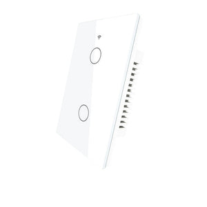 WiFi & RF433 Smart Light Switch - Touch Panel Wall Switch, Single Pole 1/2/3/4 Gang, Works with Alexa/Google Home, 220V US Version, No Neutral Wire Required, Remote Control