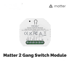 WiFi Matter Mini Smart Switch Module - Relay Timer for Lights & Appliances, DIY Home Automation, Works with Alexa/Google/HomeKit, No Hub Required, 10A 120V/240V, Smart Life & Tuya Compatible