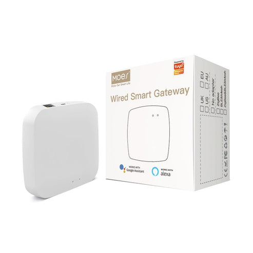 Tuya ZigBee Smart Gateway Hub 3.0 - Works with Alexa & Google Home, Smart Home Automation Hub for Lights/Sensors/Devices, Wireless ZigBee to WiFi Bridge, No Hub Required, Easy Setup (White)