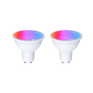 Tuya GU10 Matter Smart Bulb, 5W RGB+CCT Color Changing (2700K-6500K), WiFi & Matter Compatible, Works with Alexa/Google/HomeKit, Dimmable LED Spotlight, Voice & App Control, 16 Million Colors