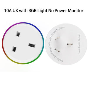WiFi Smart Plug Outlet, Smart Power Socket with Energy Monitoring & RGB Light, Works with Alexa & Google Home, Wireless Remote Control, Timer & Schedule, No Hub Required, 2.4GHz WiFi Only (15A/1800W)
