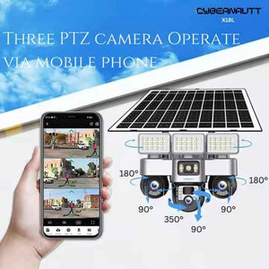 8MP Dual-Lens Solar & Battery 4G Security Camera – Human/Motion Detect, 2-Way Audio, Alarm, Supports Up to 128 GB SD