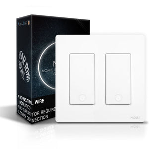 MOES Star Ring ZigBee Smart Light Switch - No Neutral Wire Required (No Capacitor Needed), Single Pole, Works with Alexa/Google/SmartThings, Touch Control, Hub Required
