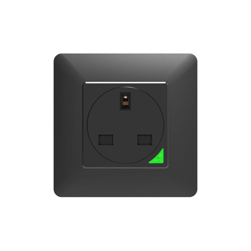 WiFi Smart Light Switch & Socket Outlet - UK Version, Push Button Control, Works with Alexa/Google Home, No Hub Required, Timer Function, Remote Access (Neutral Wire Required)