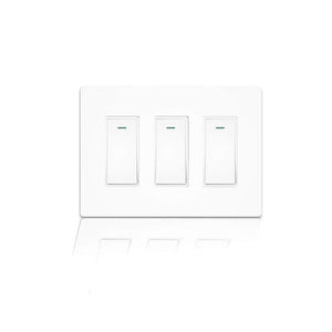 WiFi Smart In-Wall Light Switch 2/3/4 Gang, Compatible with Alexa & Google Home, No Hub Required, Touch Panel Push Button, Remote Control & Timer, Neutral Wire Needed, FCC Certified (US Version)