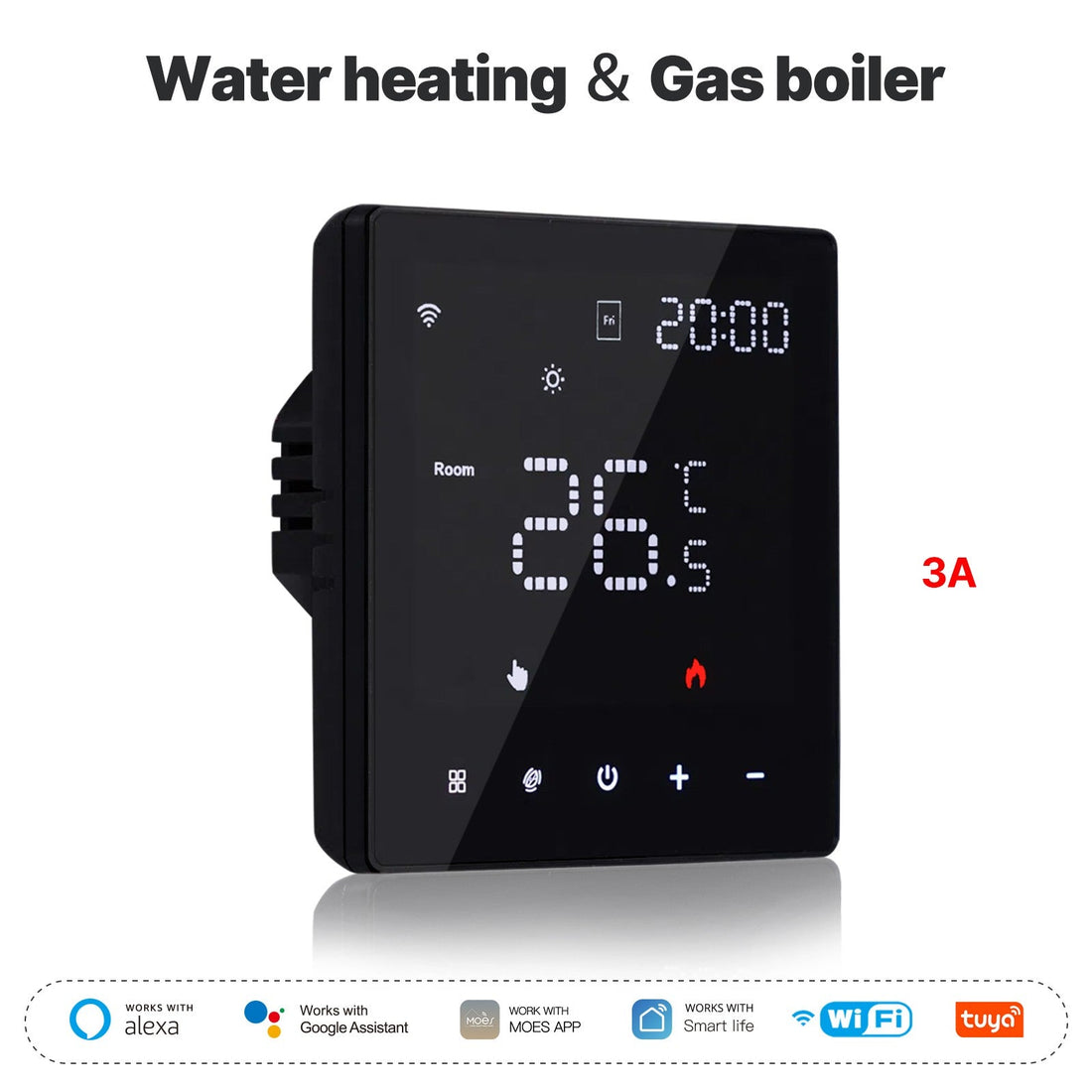 WiFi Smart Thermostat Programmable Temperature Controller - for Water Boiler, Electric Heating Systems, Works with Alexa & Google Home, App Remote Control, Energy Saving, DIY Installation (120V/240V)