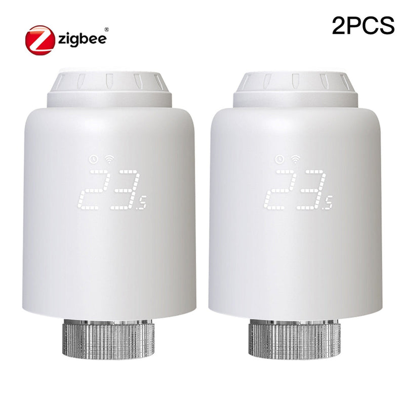 Tuya Zigbee Smart Thermostatic Radiator Valve TRV 601 - Programmable Heating Thermostat with Remote Control, Works with Alexa/Google Home, Energy Saving, Easy Install