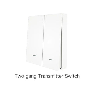 WiFi RF433 Smart Light Switch, 2-Way Multi-Control, No Neutral Wire Required, Compatible with Alexa & Google Home, Remote Control & App Control, EU Standard