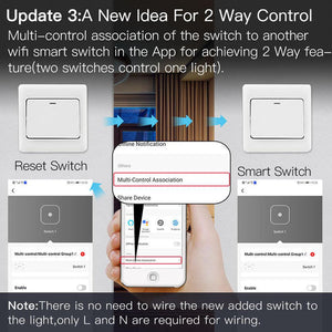 ZigBee Smart Light Switch Module – Tuya Compatible, No Neutral Wire Required, 2-Way/MQTT Relay, Works with Alexa & Google Home, DIY Installation, for Smart Home Automation (Hub Required)