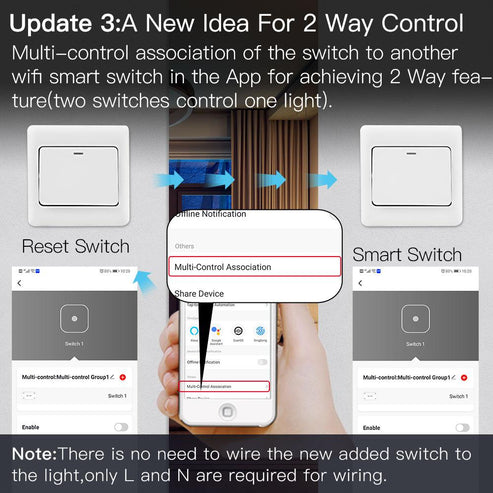 ZigBee Smart Light Switch Module – Tuya Compatible, No Neutral Wire Required, 2-Way/MQTT Relay, Works with Alexa & Google Home, DIY Installation, for Smart Home Automation (Hub Required)