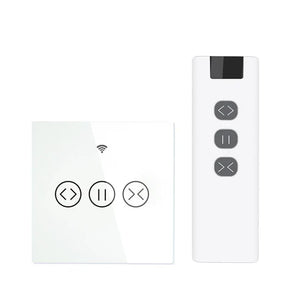 Smart Curtain Switch WiFi & RF433 - Single Pole Neutral Wire Required, Compatible with Roller Shutters, Blinds, Motorized Curtains - Works with Alexa/Google Home (EU Standard)