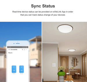 SONOFF T2UK3C TX Smart WiFi Touch Switch - 3 Gang White Wall Panel, Works with Alexa/Google Home/IFTTT, RF & Smart Home Edge Compatible, No Hub Required