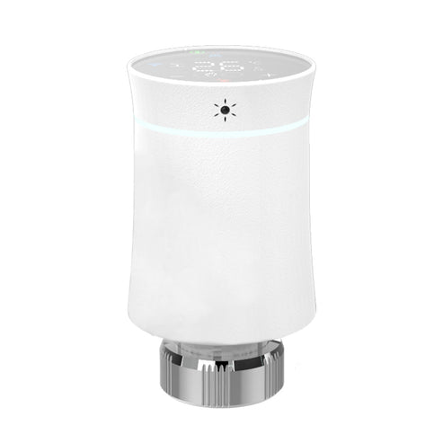 MOES ZigBee Smart Radiator Thermostatic Valve (BRT-100 Mini) - Tuya Compatible WiFi TRV for Home Heating - Energy Saving Soft Touch Design - Works with Alexa/Google Home - White & Black (2 Styles)