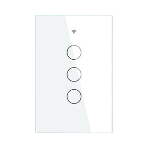 Glass Switch Panel Cover - 1/2/3/4 Gang Wall Plate - US & EU Version (Panel Only, No Switch Included) - Tempered Glass Wall Plate for Light Switches - Modern Sleek Design for Home & Office