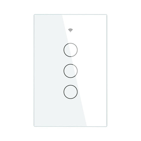 Glass Switch Panel Cover - 1/2/3/4 Gang Wall Plate - US & EU Version (Panel Only, No Switch Included) - Tempered Glass Wall Plate for Light Switches - Modern Sleek Design for Home & Office