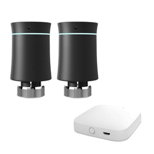 MOES ZigBee Smart Radiator Thermostatic Valve (BRT-100 Mini) - Tuya Compatible WiFi TRV for Home Heating - Energy Saving Soft Touch Design - Works with Alexa/Google Home - White & Black (2 Styles)