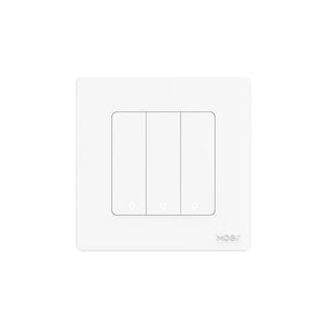 MOES 2nd Gen Star Ring Smart Light Switch - ZigBee 3.0, Push Button & Touch Control, 2/3/4 Gang Panel, Works with Alexa/Google, EU Standard