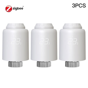 Tuya Zigbee Smart Thermostatic Radiator Valve TRV 601 - Programmable Heating Thermostat with Remote Control, Works with Alexa/Google Home, Energy Saving, Easy Install