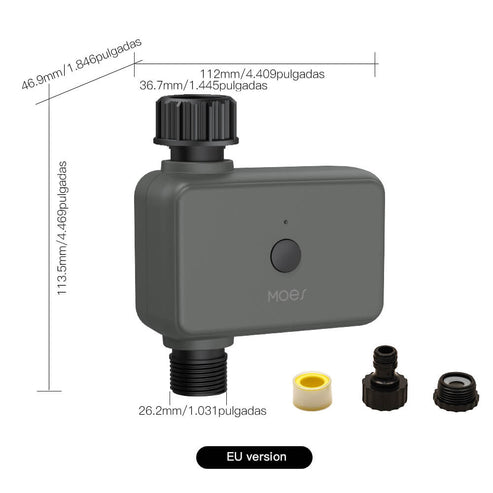 Bluetooth Smart Sprinkler Timer - Programmable Water Irrigation Controller with Rain Delay, Filter Washer, Weather Adjustment for Lawn, Garden (iOS/Android App Control, Battery-Powered)