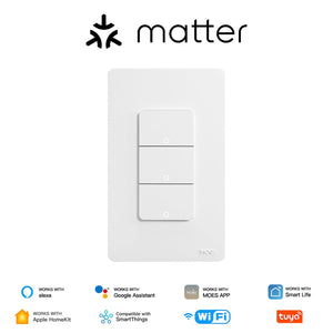 Matter Smart Light Switch US - WiFi Button Switch, Neutral Wire Required, Works with Alexa/Google/HomeKit (Matter Enabled), App & Voice Control, UL Certified