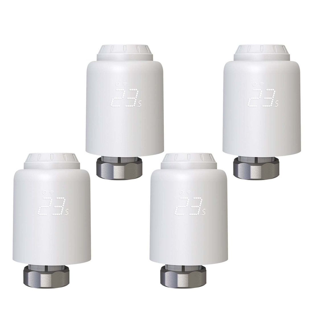 WiFi Smart Thermostatic Radiator Valve (TRV) - Programmable Heating Thermostat with Rotatable Screen, Anti-Scale Mode, Works with Alexa/Google Home, Digital Temperature Control