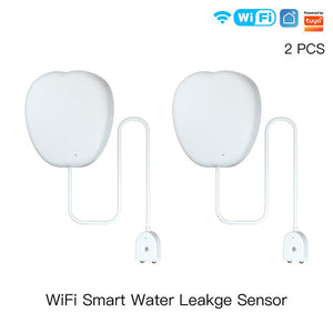 WiFi Smart Water Leak Detector - Flood Sensor Alarm with Real-Time App Alerts, Wireless Moisture & Pipe Leakage Sensor, Works with Alexa & Google Home for Home Security