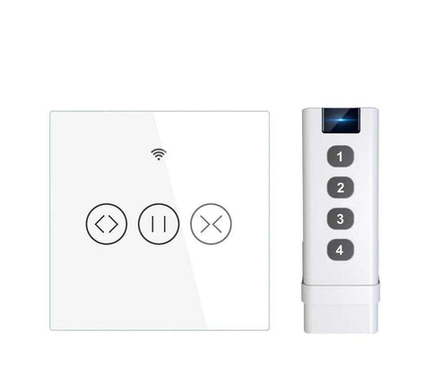 MOES ZigBee Curtain Switch Smart Touch – RF433 Roller Blinds & Shutter Switch, Works with Alexa/Google Home, SmartThings, Hub Required, Timer & Remote Control, Neutral Wire Required, EU Version
