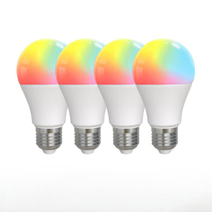 Smart Bluetooth LED Bulb, 9W E27 RGB Color Changing, Dimmable Works with Alexa & Google Home, 16 Million Colors, Voice & App Control, Tunable White 2700K-6500K, No Hub Required