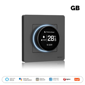 ZigBee Star Ring Smart Thermostat Temperature Controller - for Water Boiler & Electric Heating Systems | Works with Alexa, Google Home & SmartThings | Programmable Schedule, Energy Saving | DIY Installation (120V/240V)