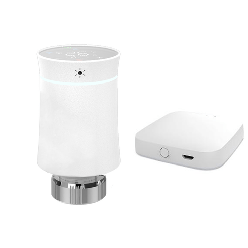 MOES ZigBee Smart Radiator Thermostatic Valve (BRT-100 Mini) - Tuya Compatible WiFi TRV for Home Heating - Energy Saving Soft Touch Design - Works with Alexa/Google Home - White & Black (2 Styles)