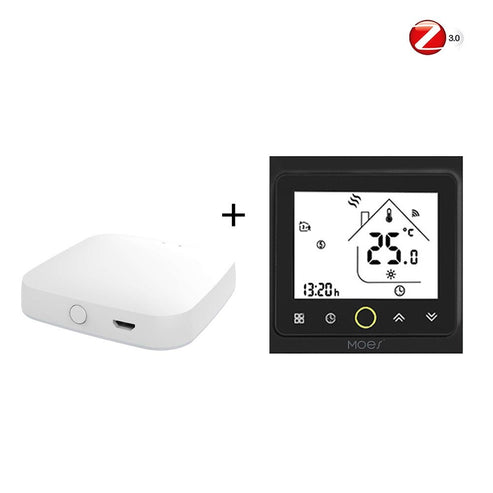 Zigbee Smart Thermostat - Programmable Temperature Controller for Water Floor Heating & Gas Boiler, Works with Alexa & Google Home, Energy Saving, Touch Screen Display