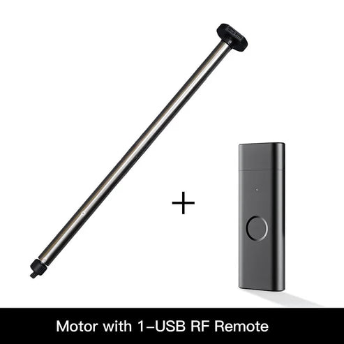 Rechargeable Tubular Roller Blind Motor with RF433 Remote Control – Battery-Powered Smart Motor for Roller Shades, Electric Window Blinds, Automatic Shutter System (Compatible with 28-45mm Tubes)