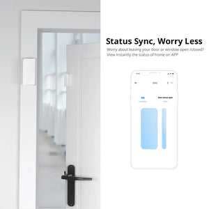 SONOFF DW2-Wi-Fi Smart Door/Window Sensor - Instant Anti-Theft Alerts to Phone, Works with Alexa & Google Home, Wireless Security Sensor, No Hub Required, DIY Installation (White)