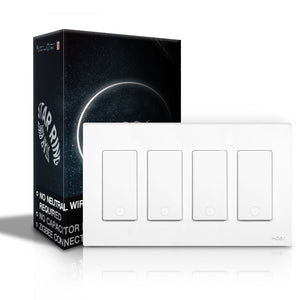 MOES Star Ring ZigBee Smart Light Switch - No Neutral Wire Required (No Capacitor Needed), Single Pole, Works with Alexa/Google/SmartThings, Touch Control, Hub Required