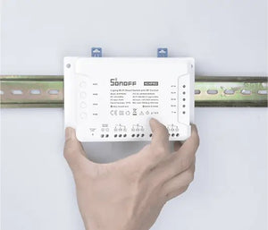 SONOFF 4CHPROR3 WiFi Smart Switch - 4 Gang DIY Relay Module, Self-Locking/Inching Mode, 9-23V DC & 100-240V AC, Works with Alexa & Google Home, eWeLink App Control