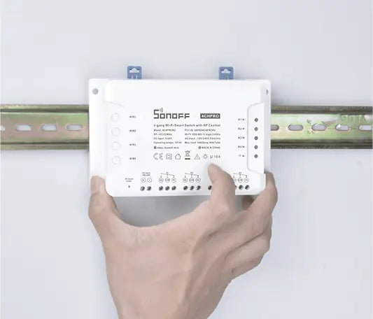 SONOFF 4CHPROR3 WiFi Smart Switch - 4 Gang DIY Relay Module, Self-Locking/Inching Mode, 9-23V DC & 100-240V AC, Works with Alexa & Google Home, eWeLink App Control